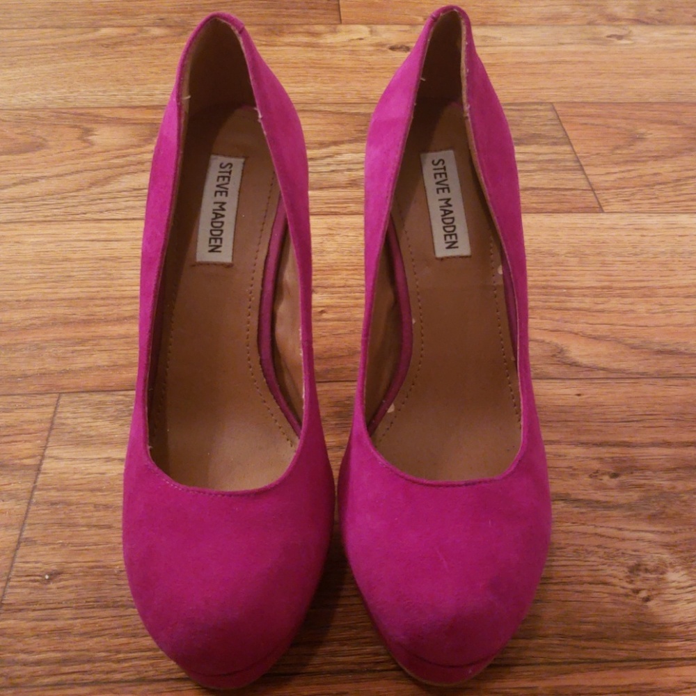 Steve Madden Fushia Platform Heels